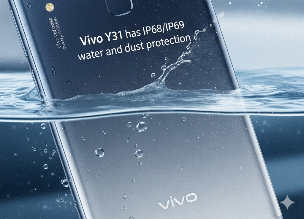 "vivo Y31 has IP68/IP69 water and dust protection