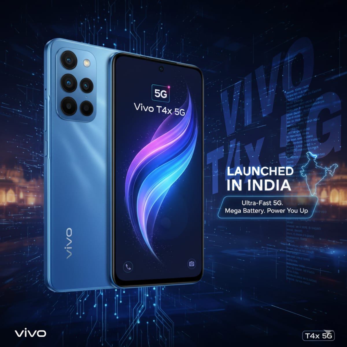 Vivo T4x 5G Launched in India – Powerful Battery, AI Features & Affordable Price
