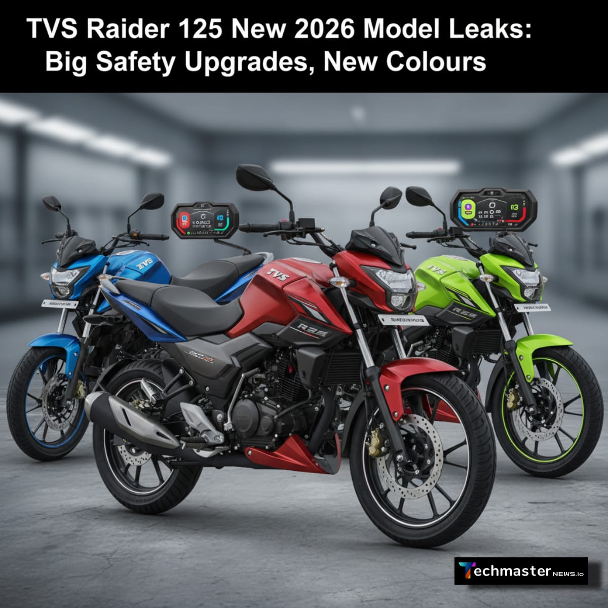 TVS Raider 125 New 2026 Model Leaks: Big Safety Upgrades, Fresh Colours & More!