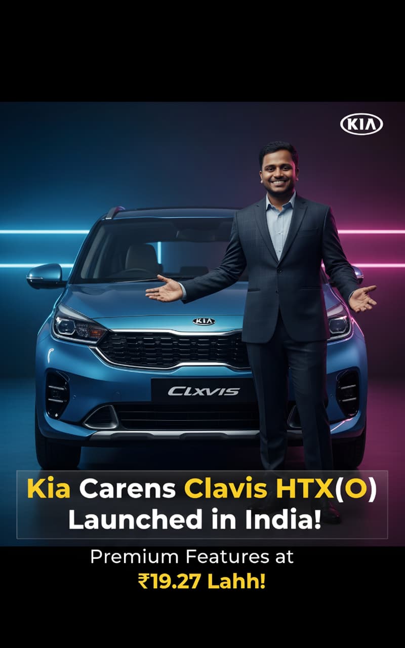 Kia Carens Clavis HTX(O) Launched in India: Premium Features at ₹19.27 Lakh!